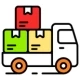 Cargo delivery truck carrying industrial supply boxes representing high-volume commercial scaling