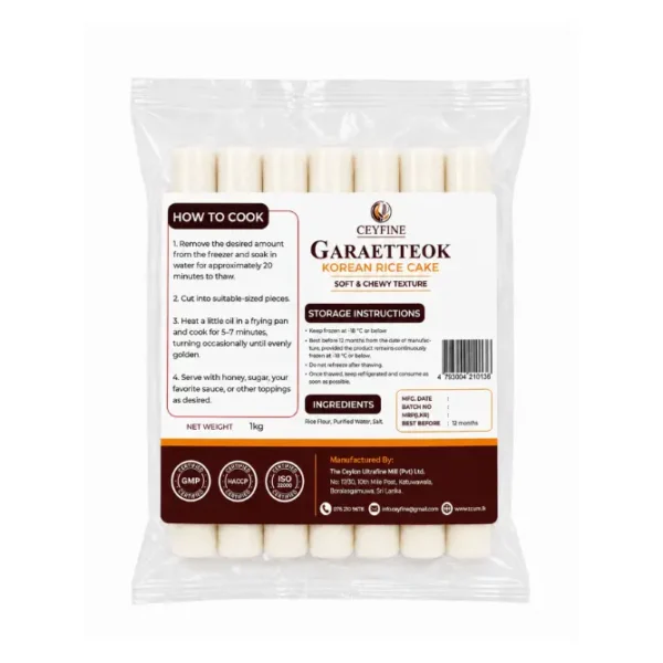 Second image of CEYFINE Garaetteok Korean Rice Cake - 1kg