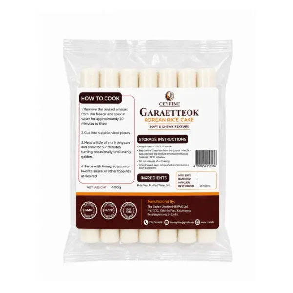 Second image of CEYFINE Garaetteok Korean Rice Cake - 400g